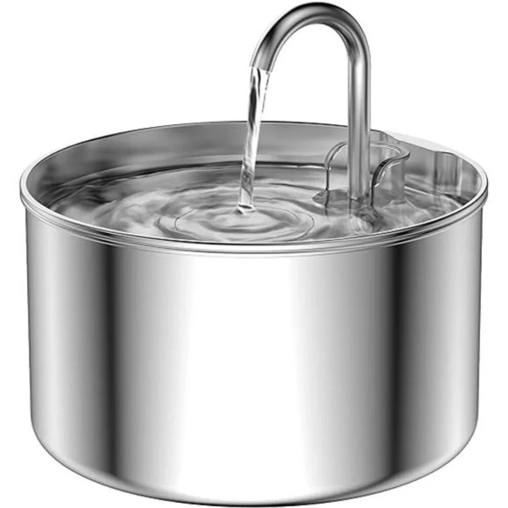 Cat Water Fountain: Stainless Steel Pet Water Fountains Indoor Metal Automatic